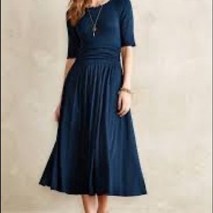 Anthropologie Bordeaux knit scoop neck midi jersey dress sz M